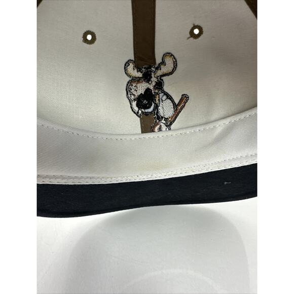 Vintage Embroidered Moose Playing Golf Hat One Size Fits All Adjustable Hat - Picture 8 of 10